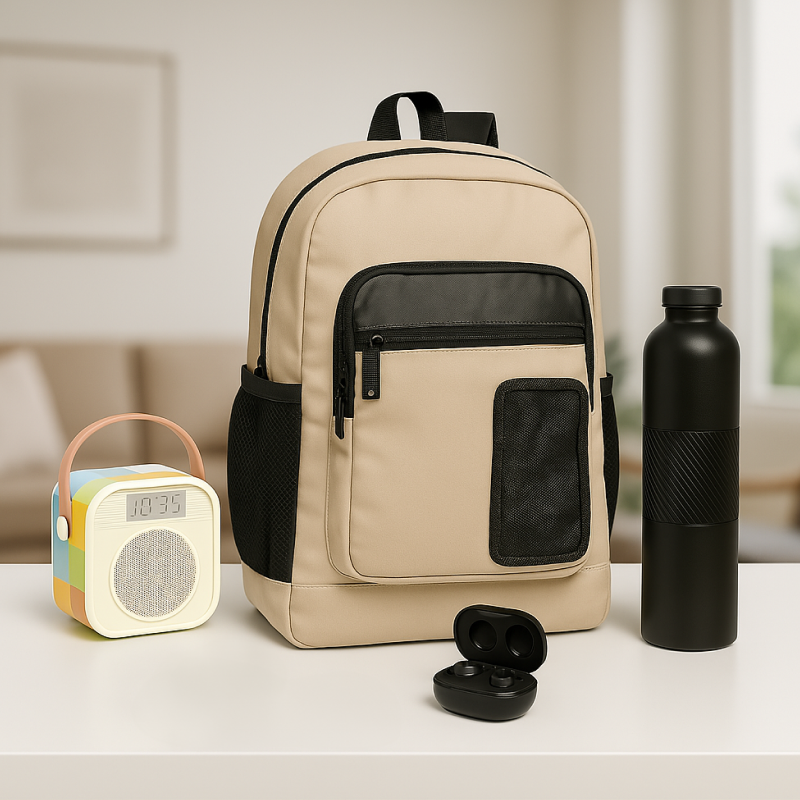 Kit Power Play con combinación de colores adecuada para productos tecnológicos