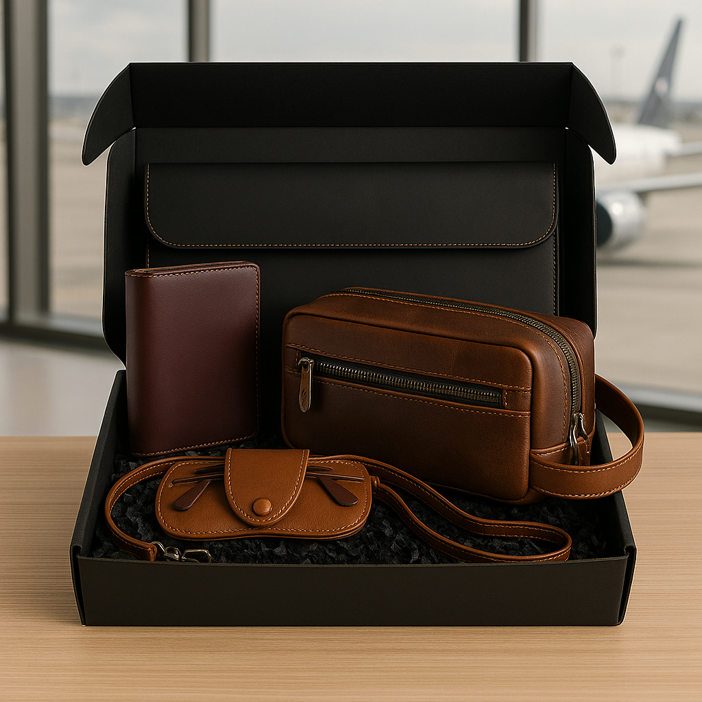 Kit Leather Journey de SuitUp - Accesorios de cuero ejecutivo