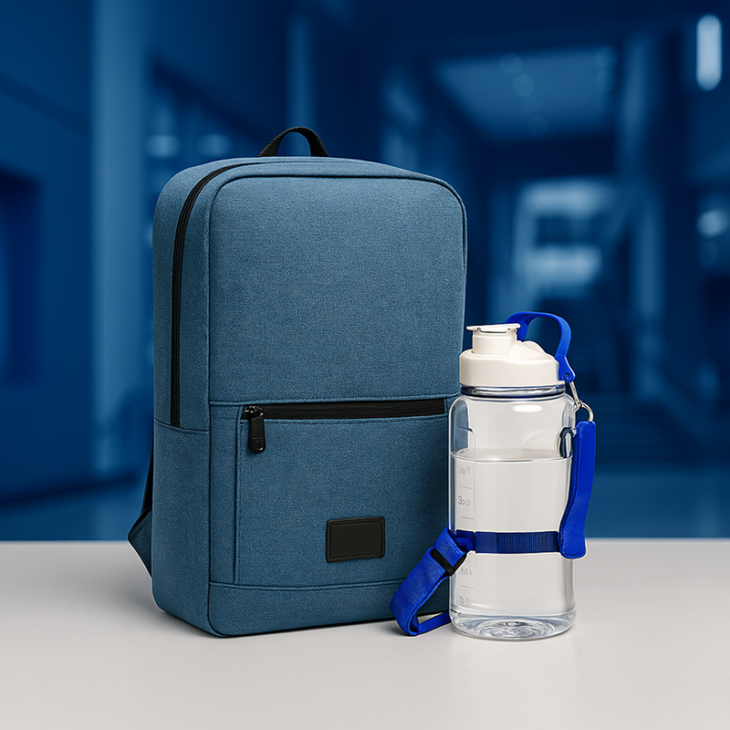 Kit MoveMax con mochila resistente y botella jumbo