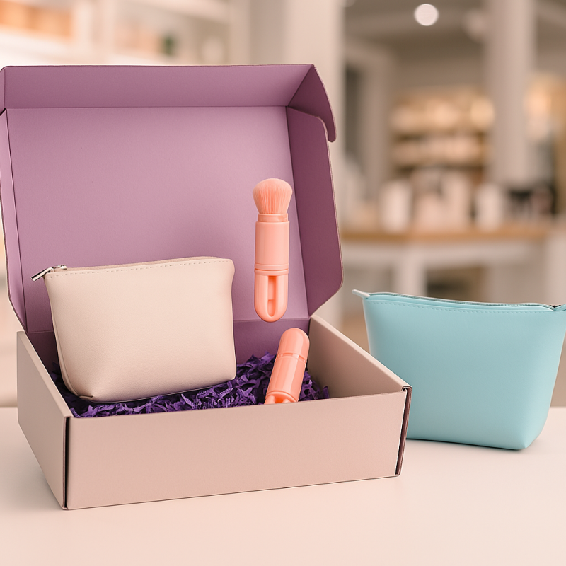 Kit Belleza Compacta - Cosmetiquera y set de brochas