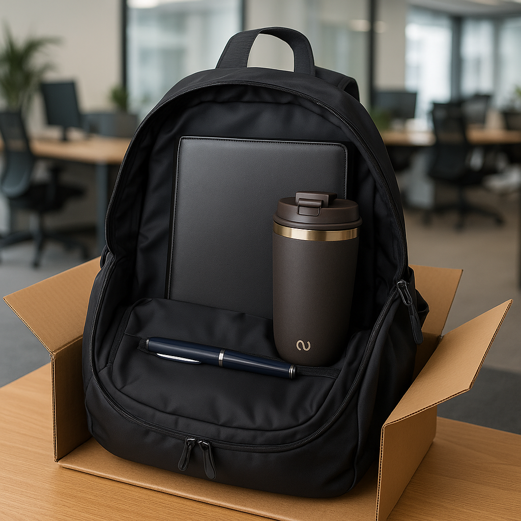 Carpeta ejecutiva y termo sostenible del Kit EcoExecutive